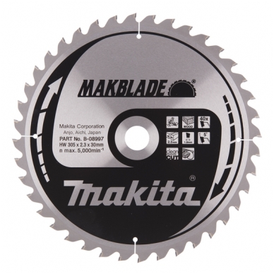 Makita Pjovimo diskas 305x30x2,3mm 40T B-08997