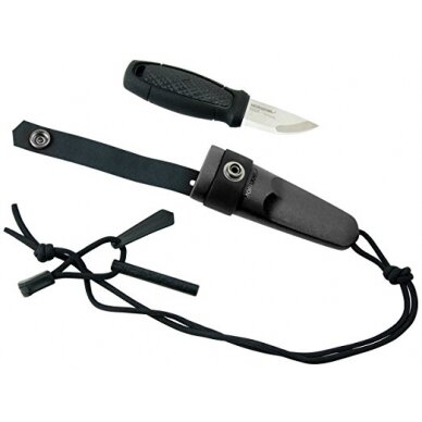 Morakniv® Eldris peilis ant kaklo, juodas, "Fire Starter" rinkinys