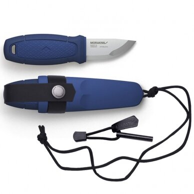 Morakniv® Eldris peilis ant kaklo, mėlynas, "Fire Starter" rinkinys