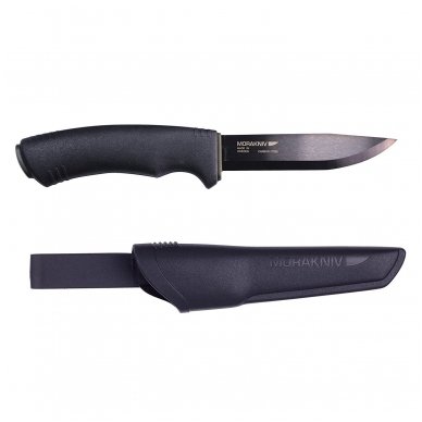 MORA BushCraft Black Universalus anglinio plieno peilis gumuota rankena