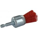 Nylon end brush for drill, Ø22mm, 1/4" HEX shank