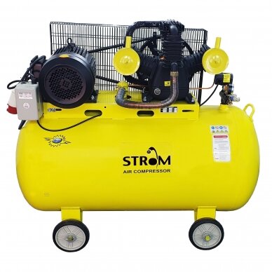 Oro kompresorius 350L, (3 cil.) 7.5 kW, 380V, 12.5bar STROM (W-0.9/12.5)