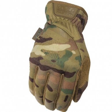 Pirštinės Mechanix FastFit® Multicam®, L dydis. Rauktas rankogalis, dirbtinė oda, TrekDry®, touchscreen technologija