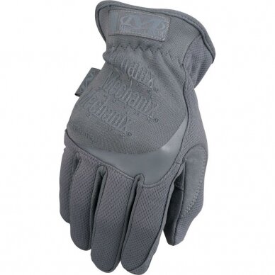 Pirštinės Mechanix FastFit® Wolf Grey, pilkos 11/XL dydis. Rauktas rankogalis, dirbtinė oda, TrekDry®