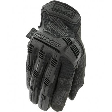 Pirštinės Mechanix M-Pact® 0.5mm High Dexterity, juodos, XXL dydis. Velcro, TrekDry®, dirbtinė oda, krumplių, pirštų apsauga