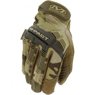 Pirštinės Mechanix M-Pact® 78 Multicam® M dydis. Velcro, TrekDry®, dirbtinė oda, delno, krumplių, Armortex®, pirštų apsauga, D30® apsauga nuo vibracijos