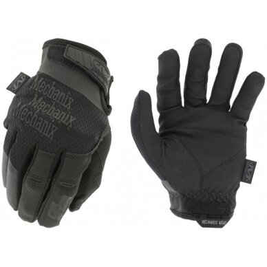 Pirštinės Mechanix Specialty 0.5 visos juodos L. 0,5mm storio delnas. Velcro, dirbtinė oda, TrekDry®, Lycra