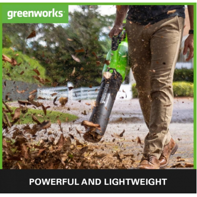 Greenworks akumuliatorinis 40V pūstuvas G40AB (be akumuliatorių ir kroviklis) 2