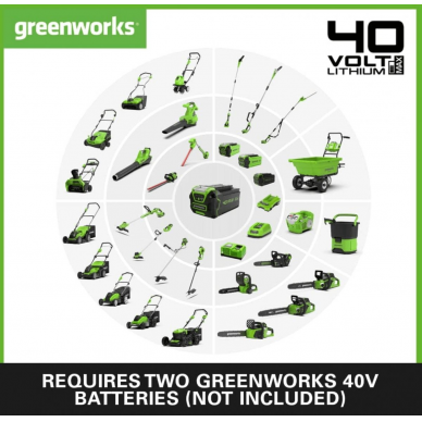 Greenworks akumuliatorinis 40V pūstuvas G40AB (be akumuliatorių ir kroviklis) 4