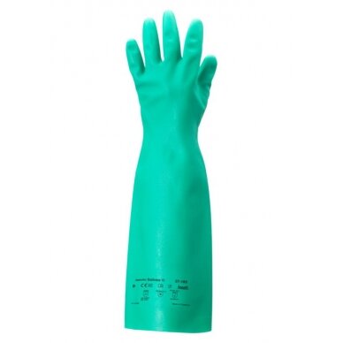 Safety chemical gloves Ansell AlphaTec® Solvex® 37-185, elbow-length, green, size 11