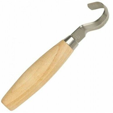 Šaukštų drožinėjimo peilis Morakniv® 162, lenkta geležtė 55x2,5mm. 15mm vidinis skersmuo. Dvigubi ašmenys, beržinė rankena