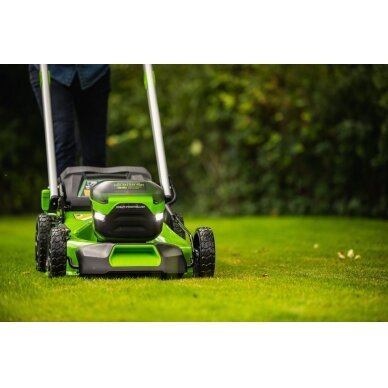 Greenworks GD60LM46SP SAVAEIGĖ VEJAPJOVĖ 46cm pločio (60V be akumuliatorių ir kroviklio) 1