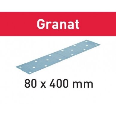 Šlifavimo popierius STF 80x400 P180 GR/50 Granat