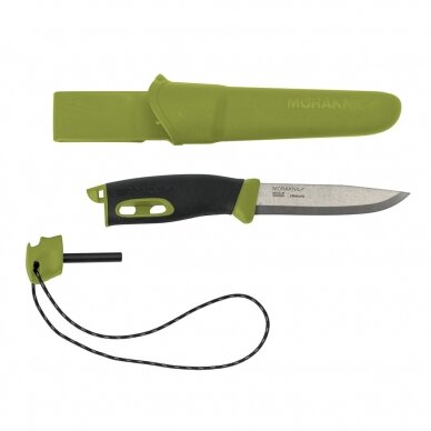 Stovyklavimo peilis su ugnies skeltuvu Companion spark (S), 104mm, green