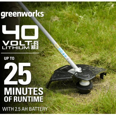 Greenworks GD40BCB STYGINĖ ŽOLIAPJOVĖ (40V be akumuliatorių ir kroviklio) 4