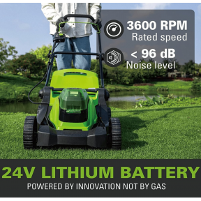 Greenworks GD24LM33 VEJAPJOVĖ (24V be akumuliatorių ir kroviklio)