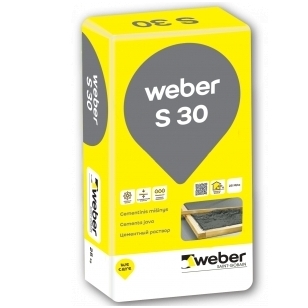 weber S 30 Cementinis mišinys betono paviršių lyginimui 25 kg popierinis maišas