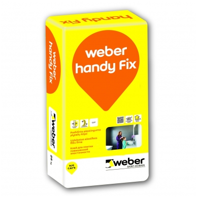 weber HANDY FIX Padidinto elastingumo klijai keraminėms ir akmens masės plytelėms  25 kg