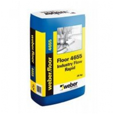 weber.floor 4655 Industry Flow Rapid Pramoninis savaime išsilyginantis cementinis mišinys  20 kg popierinis maišas