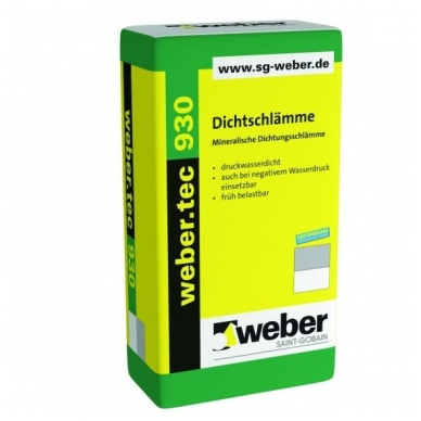 weber.tec 930 Cementinė hidroizoliacija  25 kg popieriniai maišai