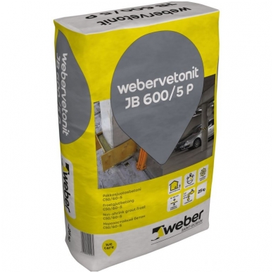 weber.vetonit JB 600/3 P Nesitraukiantis betonas C50/60-4  1000kg didmaišis