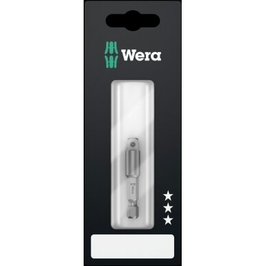 Wera adapteris, 1/4" hexagon to 1/4" external square, 50mm, 870/4, blisteryje